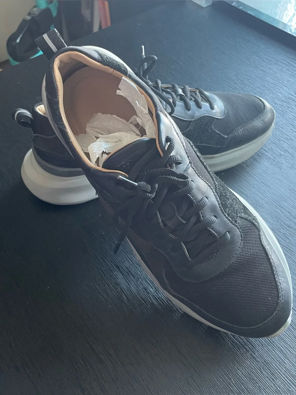 Johnston & Murphy Black Sneakers Size 12